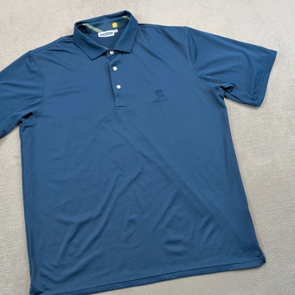C. Defoor Polo Shirt XL Mens Blue East Lake Golf Club Performance Preppy — photo 2